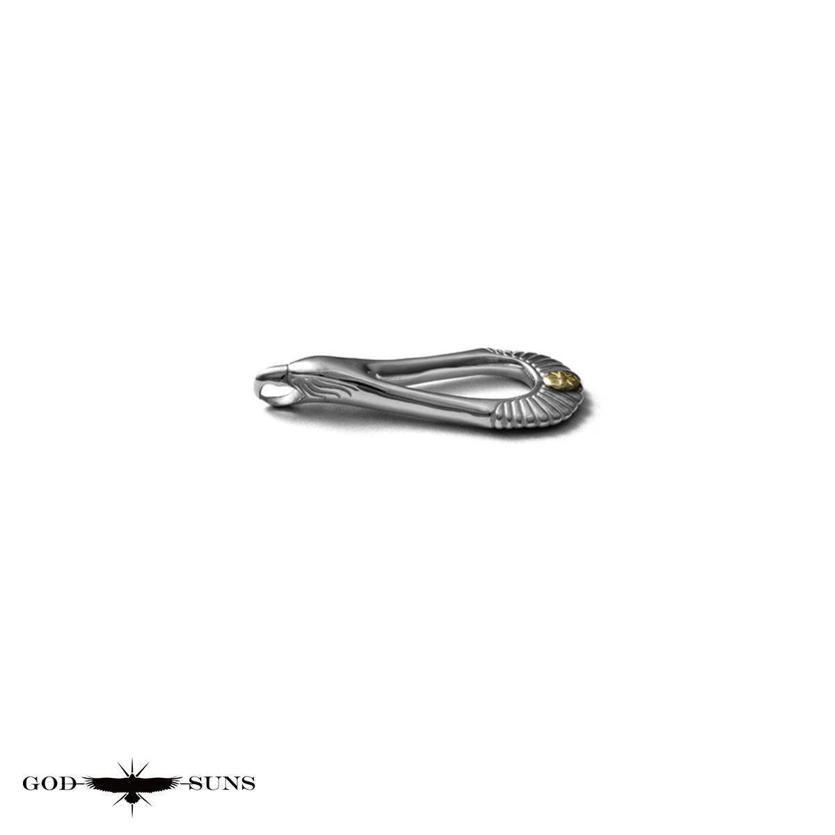 イーグル×サンバーストペンダントトップ(K18メタル付き) 雌鷲モデル中33mm
