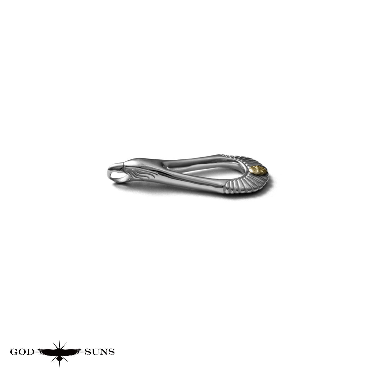 イーグル×サンバーストペンダントトップ(K18メタル付き) 雌鷲モデル中36mm