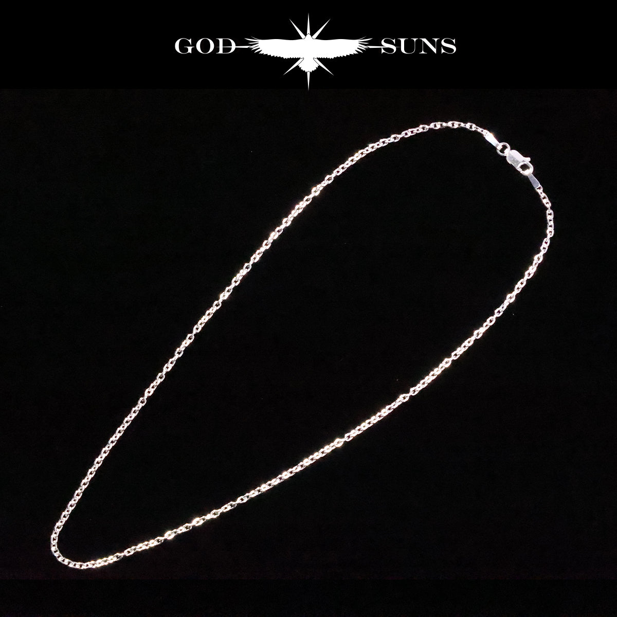 単品チェーン（ロブスター付き）アズキチェーン 線経0.6 (丸or角)