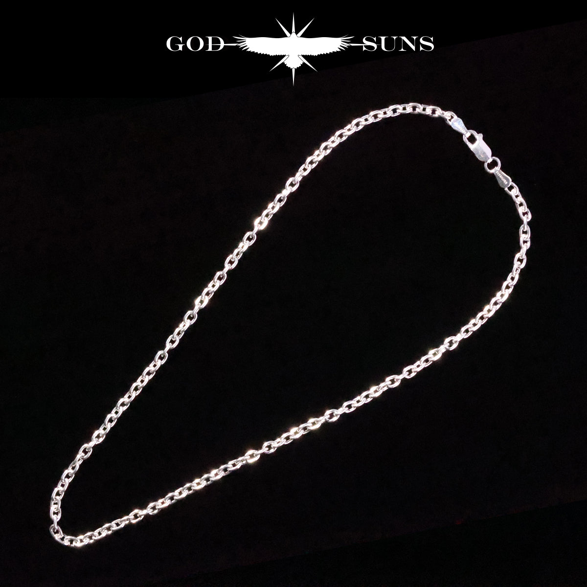 単品チェーン（ロブスター付き）アズキチェーン 線経0.8 (丸or角)