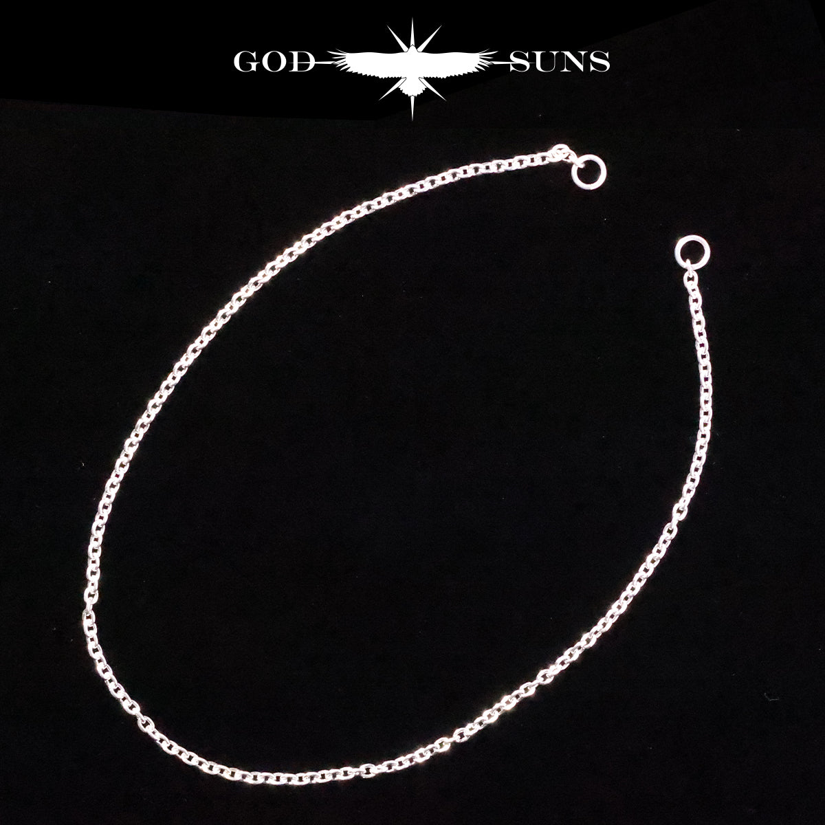 カスタム用チェーン 線径0.8 （丸カン２個付き）(丸or角)