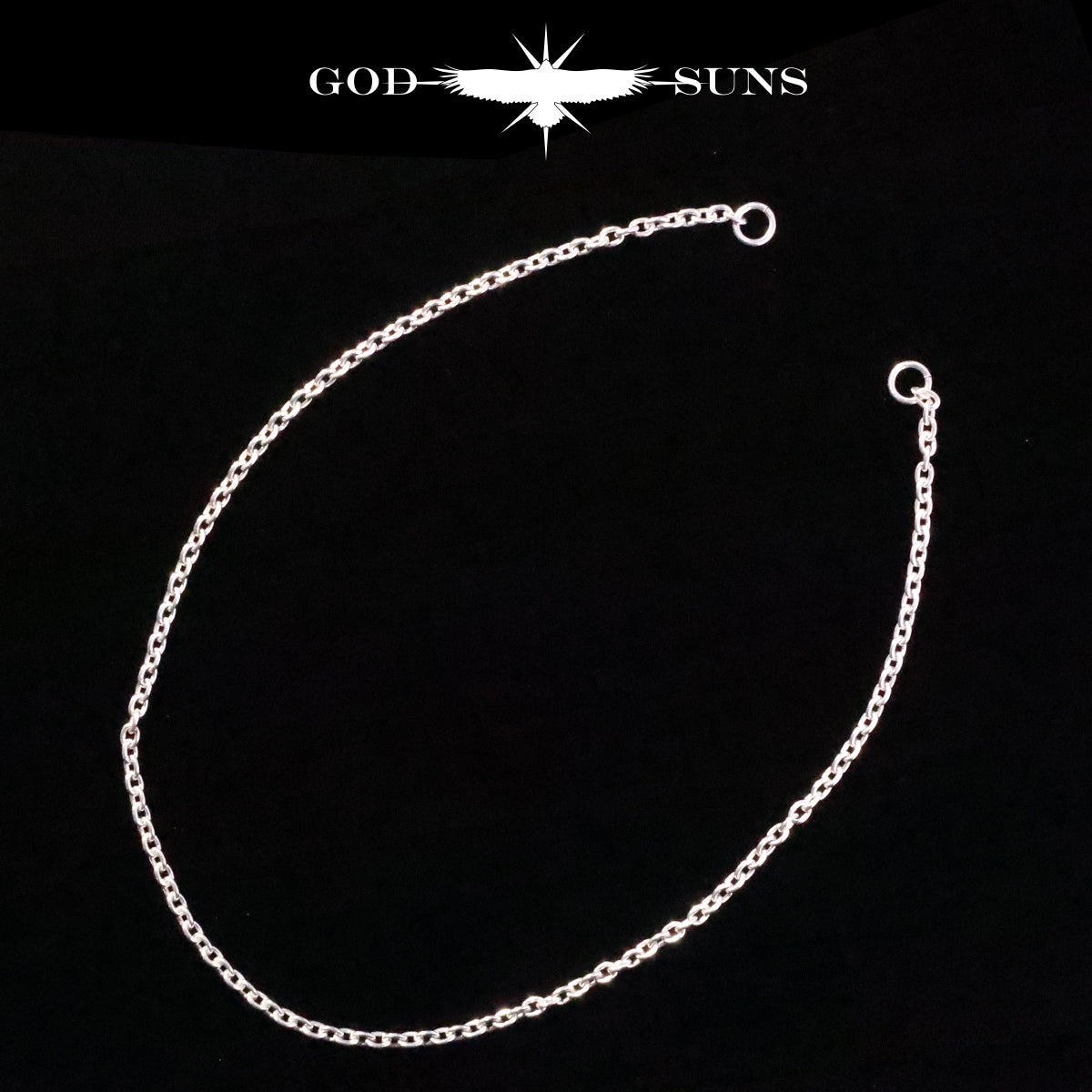 カスタム用チェーン 線径1.0 （丸カン２個付き）(丸or角)