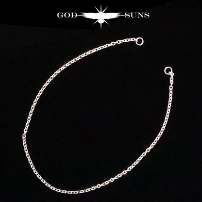 カスタム用チェーン 線径1.0 （丸カン２個付き）(丸or角)