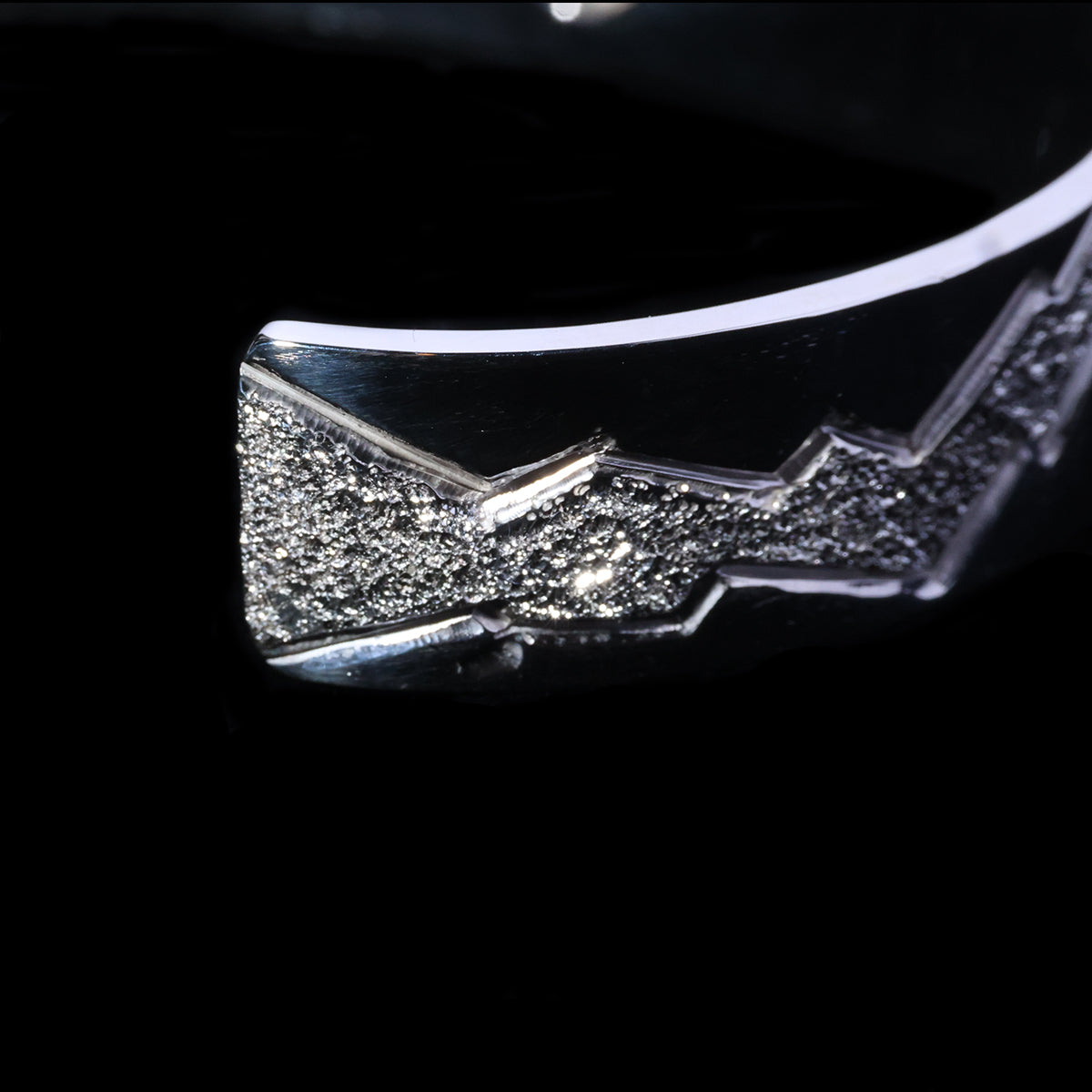 平打ちバングル 12mm Type金縄"ラボグラウンダイヤモンド"ダイヤモンド-ダスト加工 "Milkey way Galaxy Model"