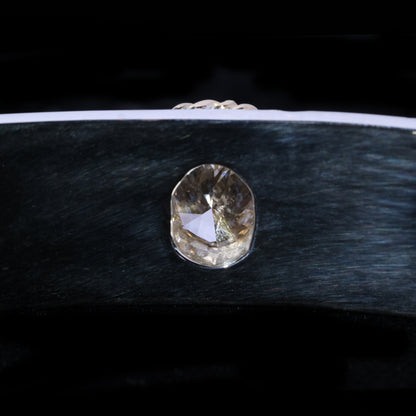 平打ちバングル 12mm Type金縄"ラボグラウンダイヤモンド"ダイヤモンド-ダスト加工 "Milkey way Galaxy Model"