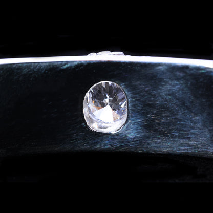 平打ちバングル 12mm Typeプラチナ縄"ラボグラウンダイヤモンド"ダイヤモンド-ダスト加工 "Milkey way Galaxy Model"