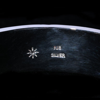 平打ちバングル 12mm Type金縄"ラボグラウンダイヤモンド"ダイヤモンド-ダスト加工 "Milkey way Galaxy Model"