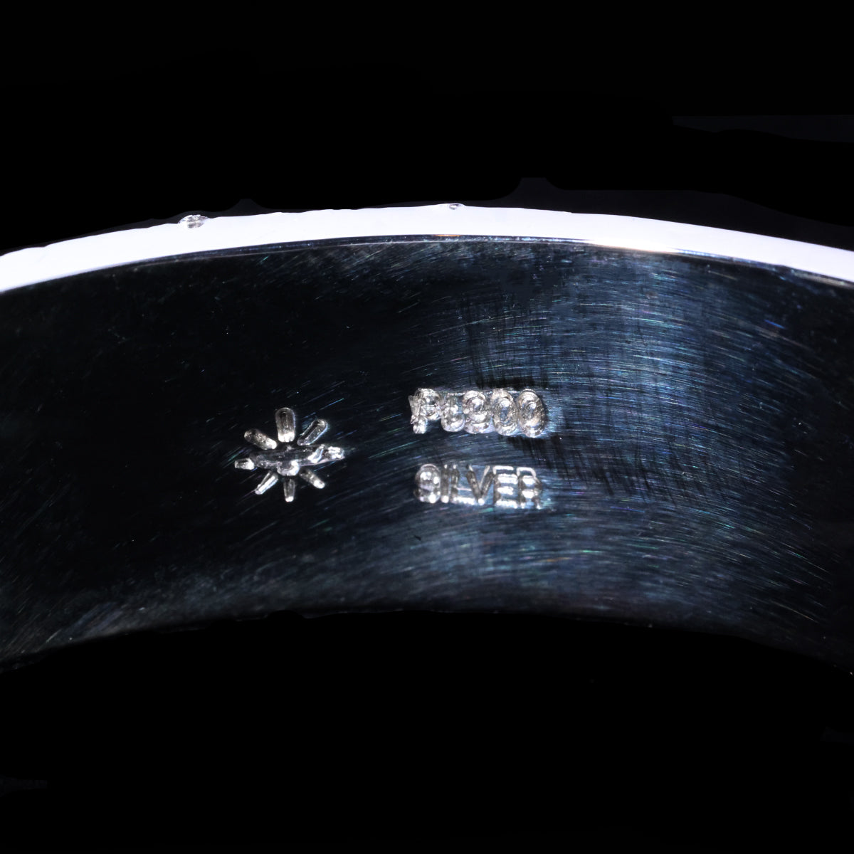 平打ちバングル 12mm Typeプラチナ縄"ラボグラウンダイヤモンド"ダイヤモンド-ダスト加工 "Milkey way Galaxy Model"