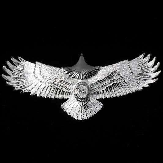 頭プラチナ大イーグルプラチナ縄"ラボグラウンダイヤモンド"ダイヤモンド-ダスト加工