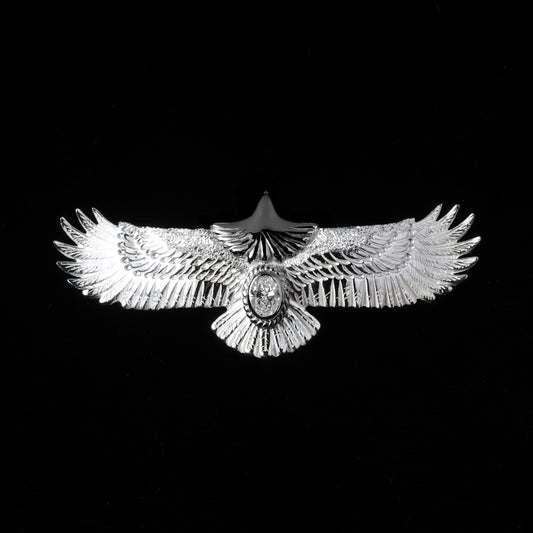 頭プラチナ小イーグルプラチナ縄"ラボグラウンダイヤモンド"ダイヤモンド-ダスト加工