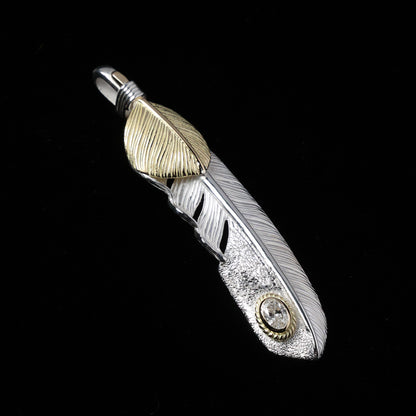 特大金ハートフェザー金縄"ラボグラウンダイヤモンド"(左向き)ダイヤモンド-ダスト加工