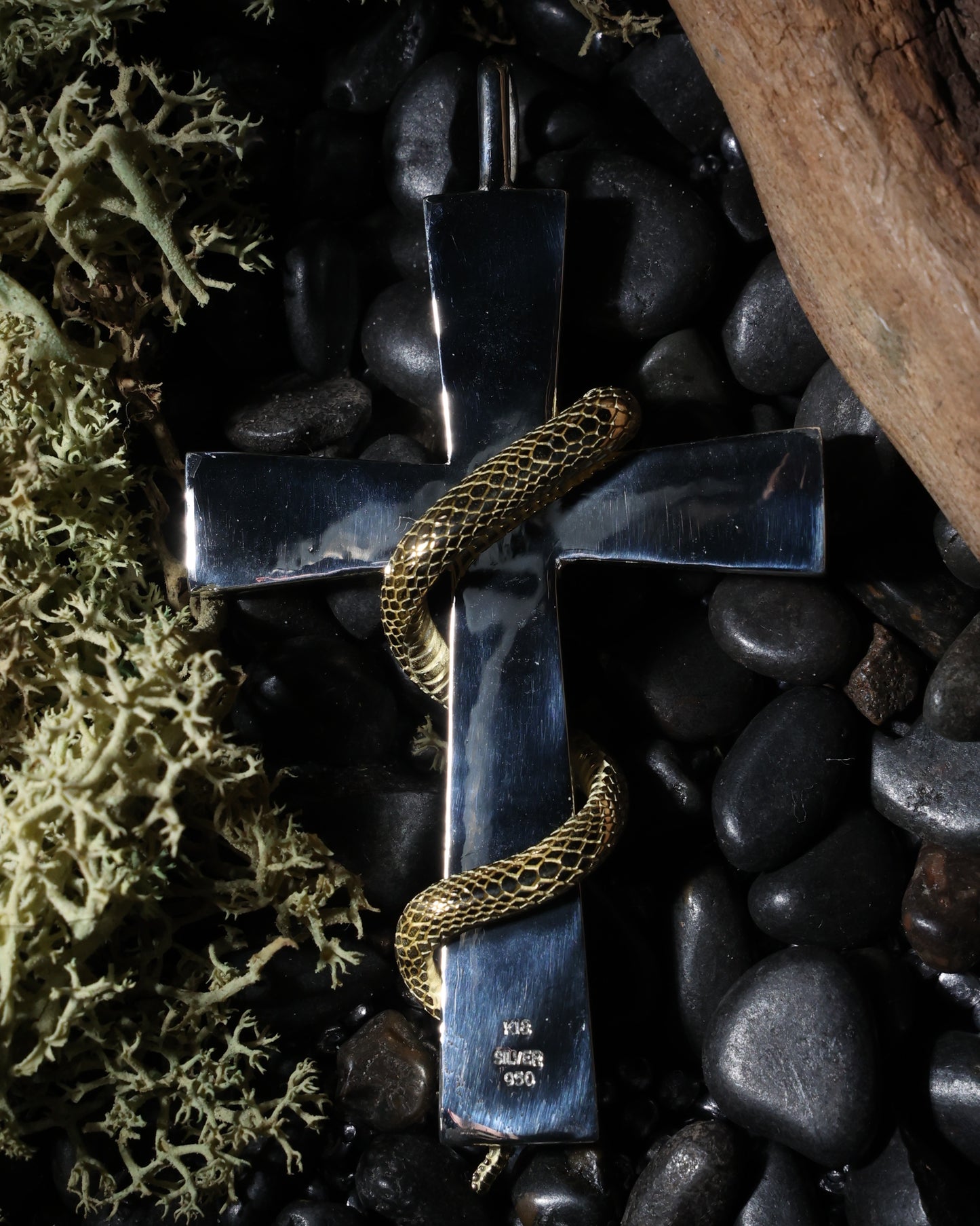 スネーククロス（長方形タイプ）SV× K18