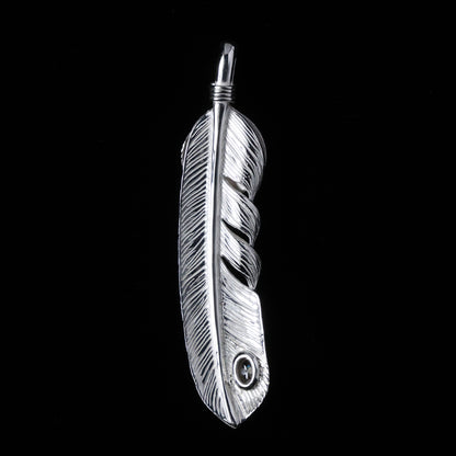 特大プラチナハートフェザープラチナ縄"ラボグラウンダイヤモンド"(左向き)ダイヤモンド-ダスト加工