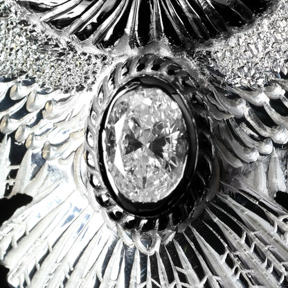 頭プラチナ中イーグルプラチナ縄"ラボグラウンダイヤモンド"ダイヤモンド-ダスト加工