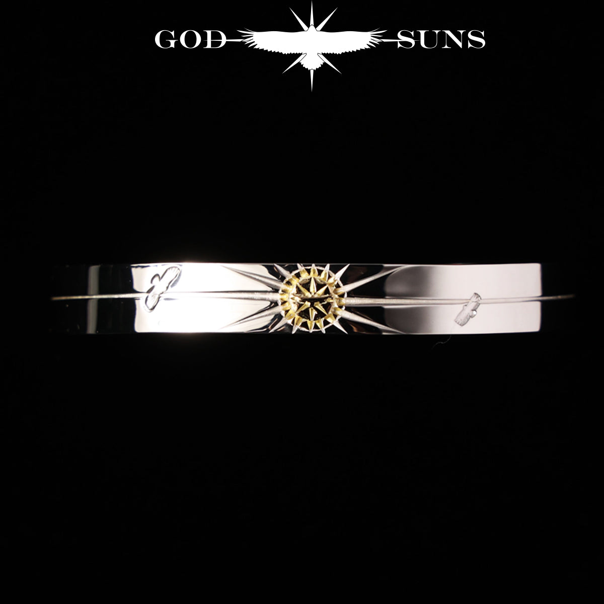 Flat bangle with K18 metal, 8mm plate