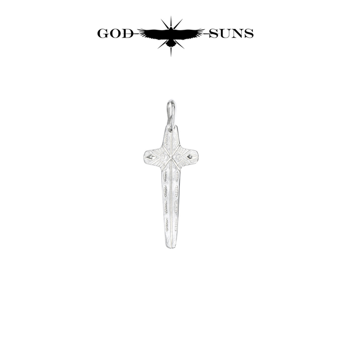 ALIGHT EAGLE CROSS PENDANT(Medium)