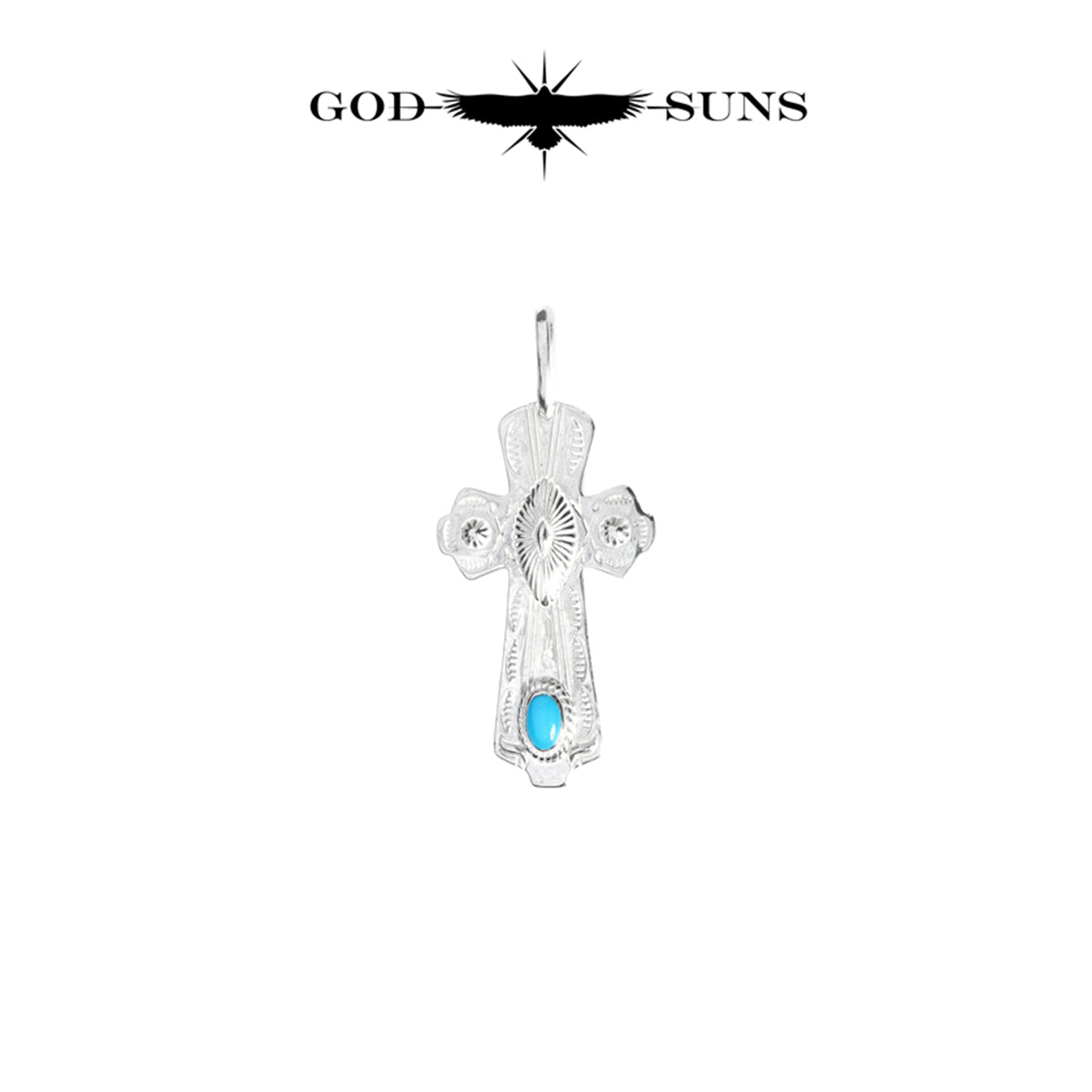 CONCHO CROSS TQ PENDANT(Medium)