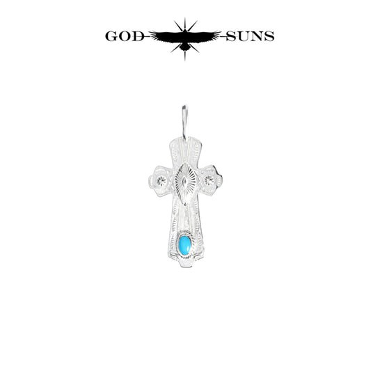 CONCHO CROSS TQ PENDANT(Medium)