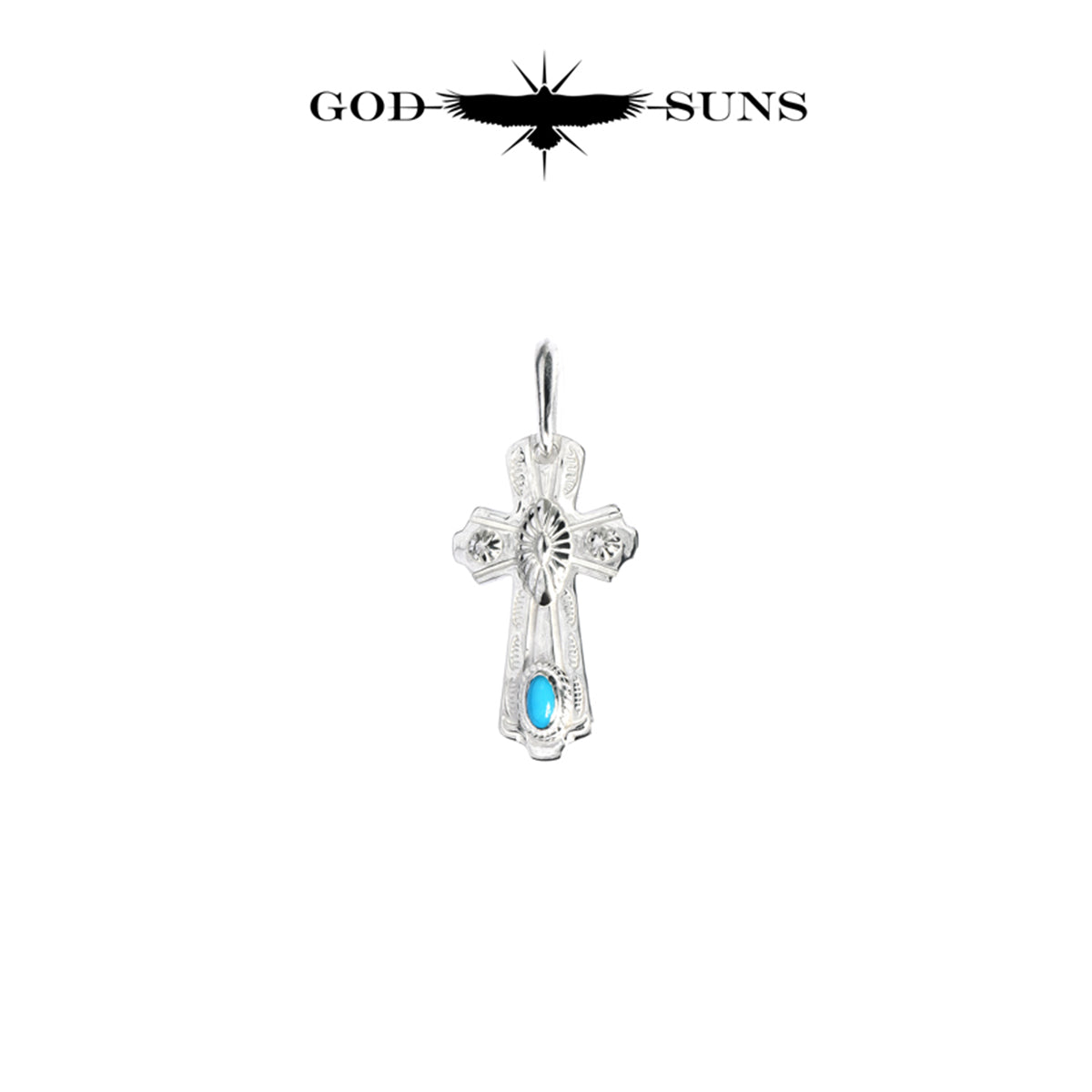 CONCHO CROSS TQ PENDANT(small)