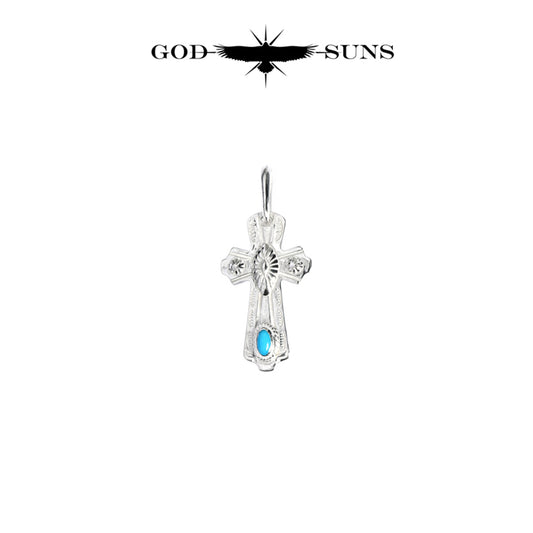 CONCHO CROSS TQ PENDANT(small)