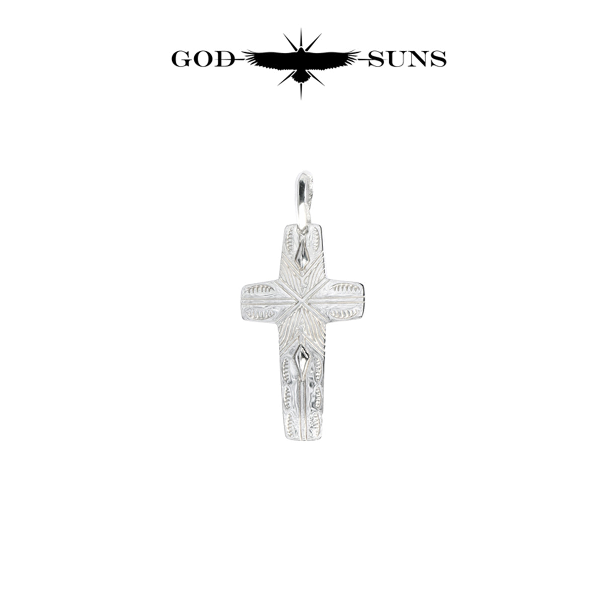 FLAP EAGLE CROSS PENDANT(Medium)