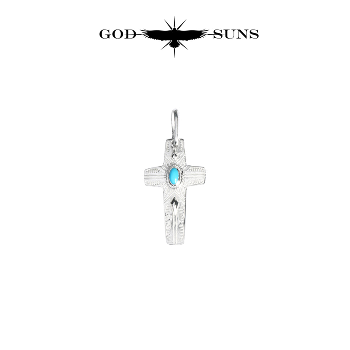 FLAP EAGLE CROSS TQ PENDANT(small)