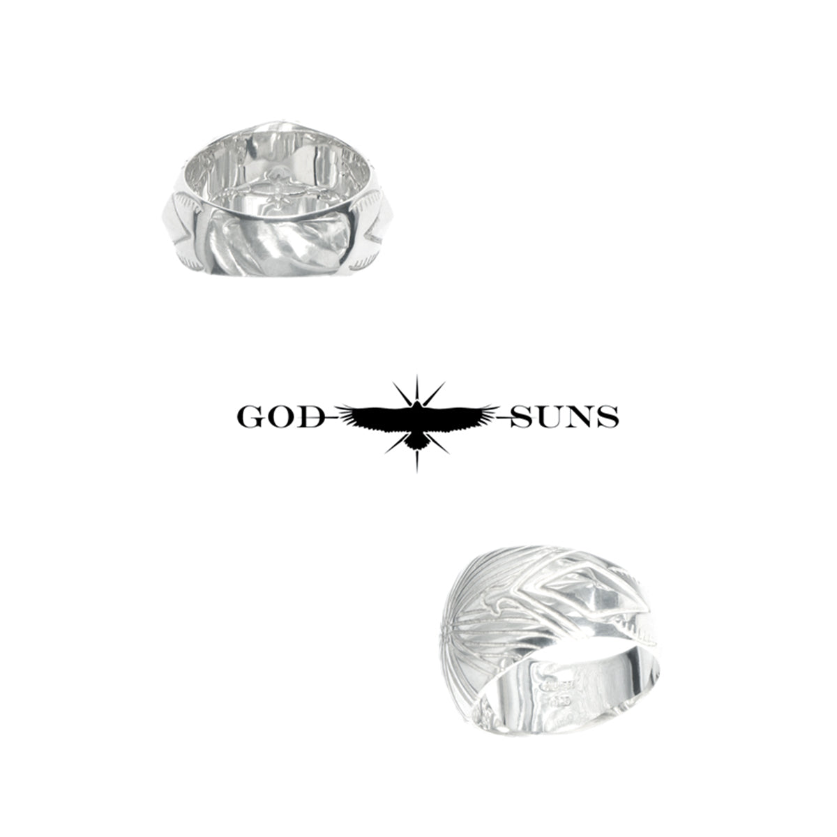 FLAP EAGLE CROSS RING(Medium)