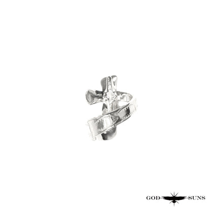 Eagle x Sunburst Ring (SV Plain) Large (Male Eagle)