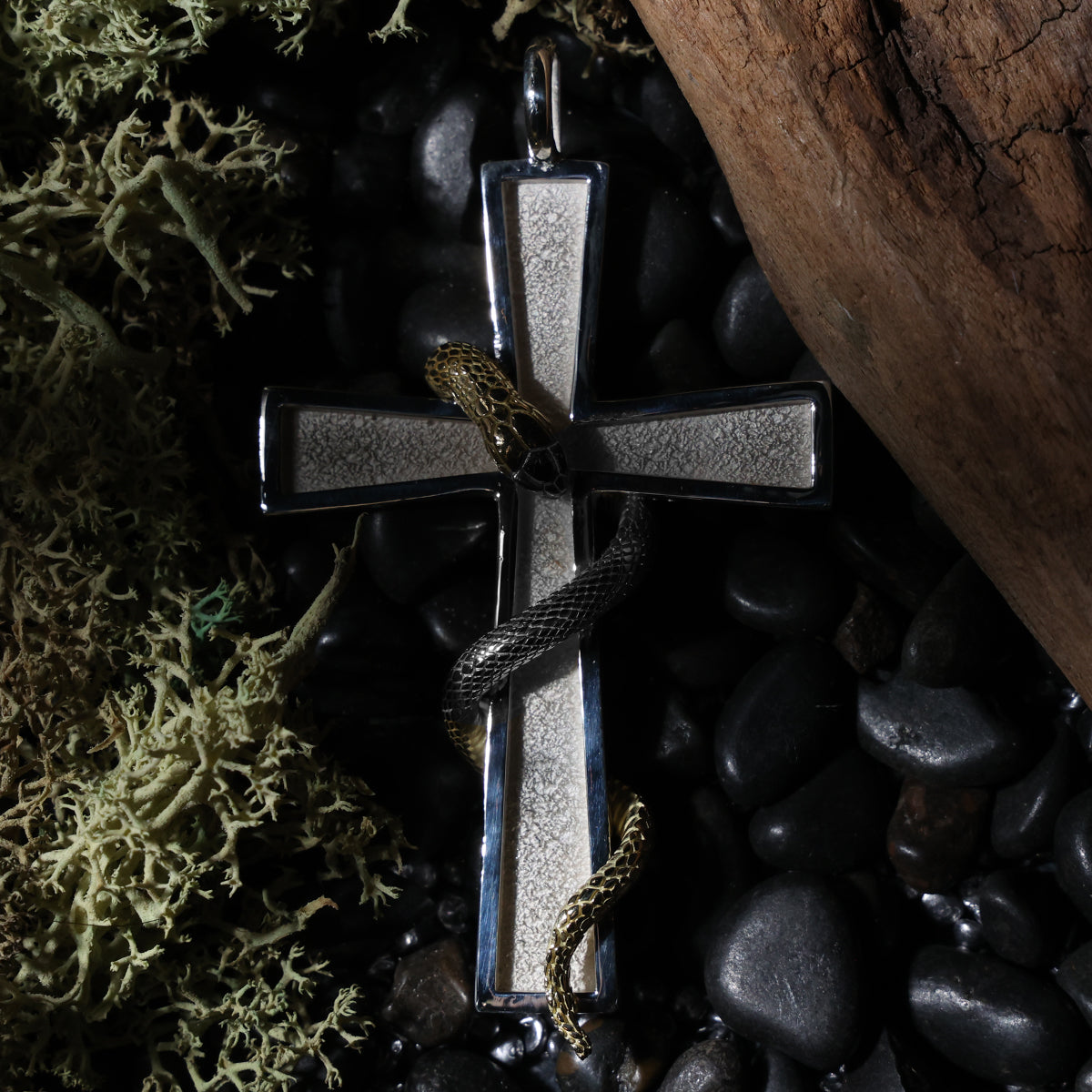 スネーククロス（長方形タイプ）SV× K18