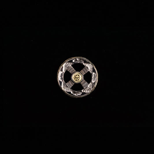 特大白頭鷲ホイール  PTサークル×SVクロス×K18プレート SPメタル付き (K18メタル×PT印台) "イーグル×サンバーストTYPE"