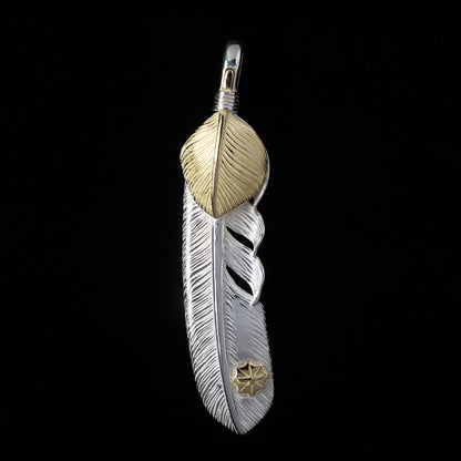 特大金ハートフェザーK18メタル付き（右向き）74mmタイプ