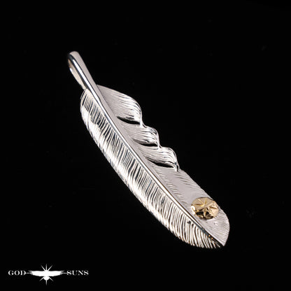 K18 金属特大素色羽毛（朝右）74mm 型