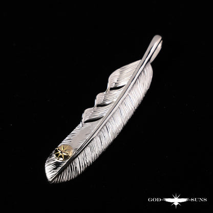 K18 金属特大素色羽毛（左面）74mm 型