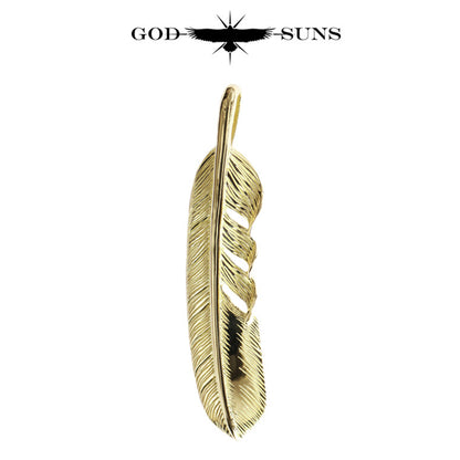 All gold plain feather LL (right facing) 68mm type