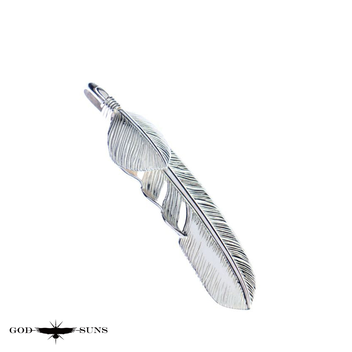 Silver Heart Feather LL (Left Facing) 68mm Type