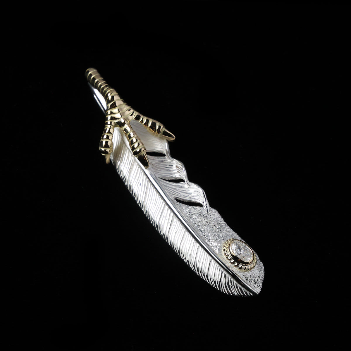 金爪フェザーLL金縄"ラボグラウンダイヤモンド"(右向き)ダイヤモンド-ダスト加工