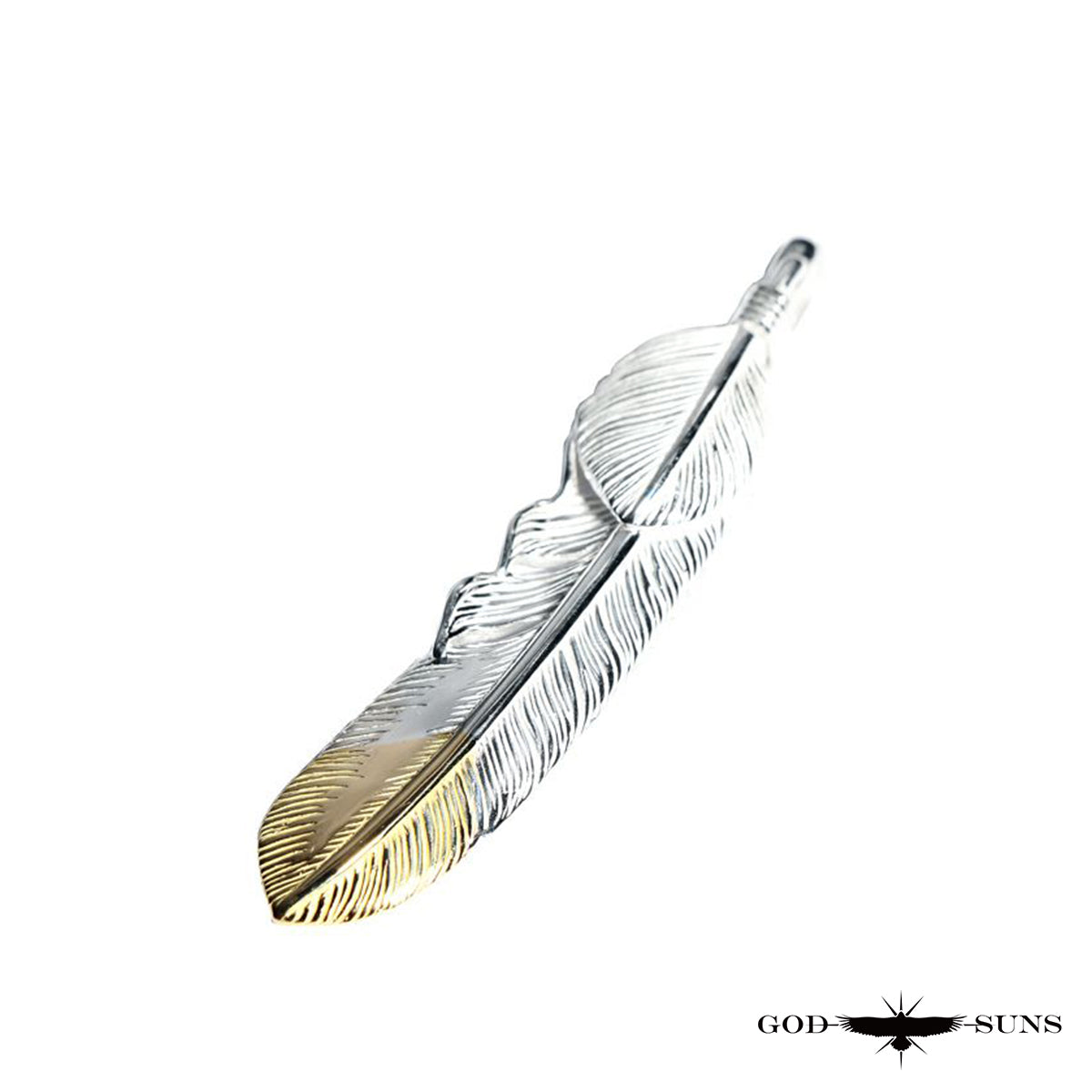 Silver Heart Gold Feather LL (Left Facing) 68mm Type