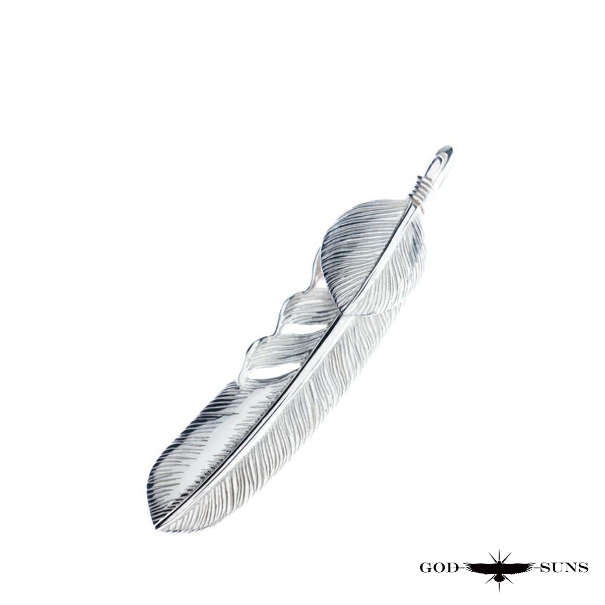 Silver Heart Feather LL (Left Facing) 68mm Type