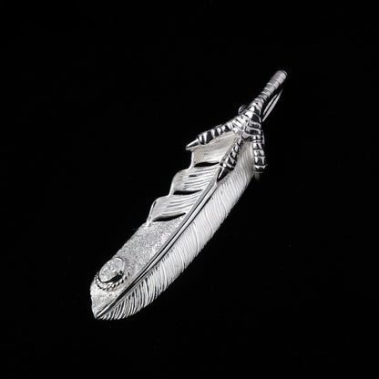 プラチナ爪フェザーLLプラチナ縄"ラボグラウンダイヤモンド"(左向き)ダイヤモンド-ダスト加工