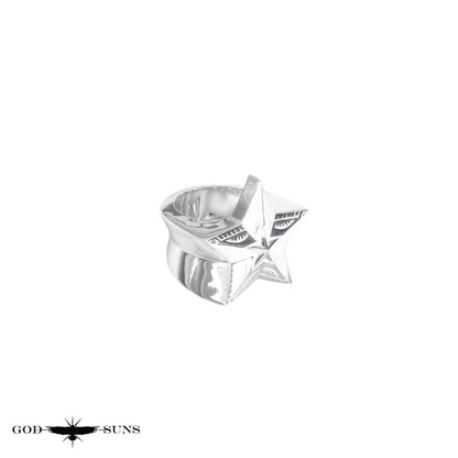 Eagle x Sunburst Ring (SV Plain) Large (Male Eagle)