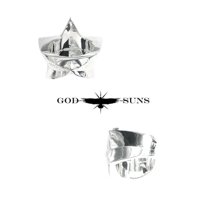 Eagle x Sunburst Ring (SV Plain) Large (Male Eagle)