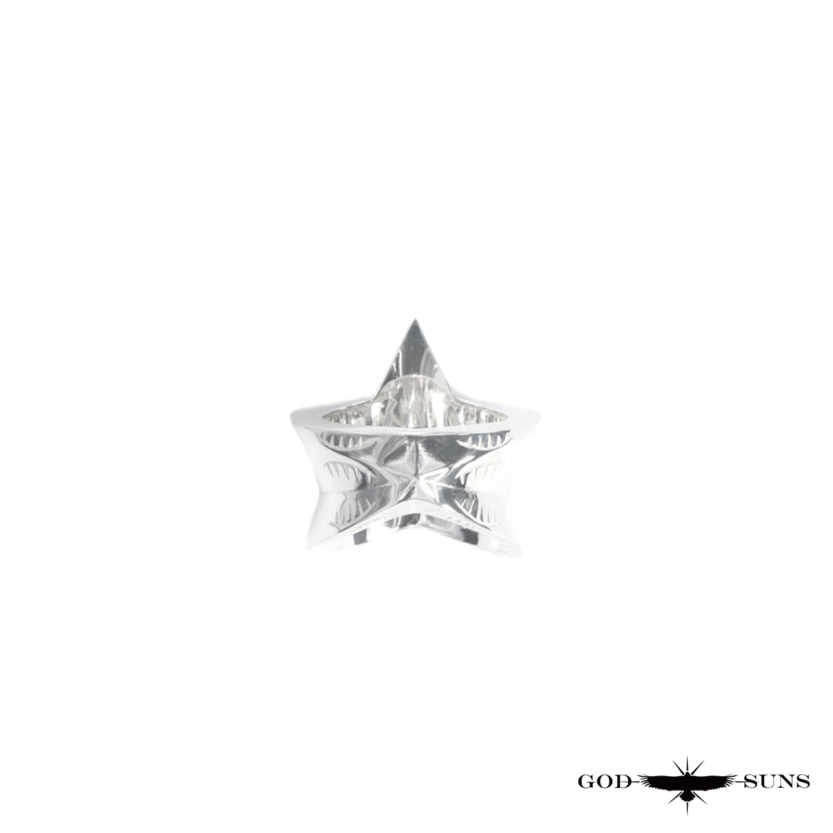 Eagle x Sunburst Ring (SV Plain) Large (Male Eagle)