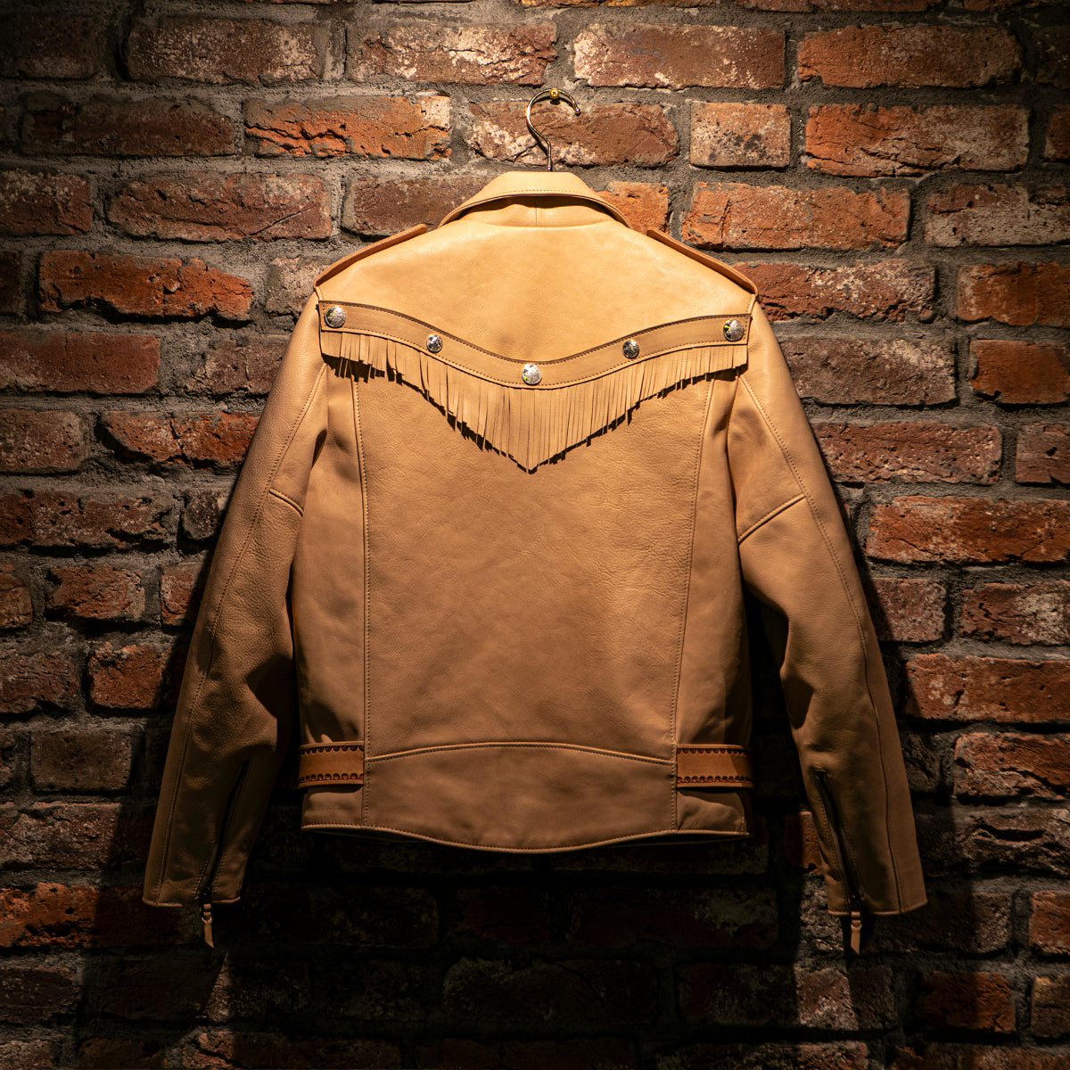 "NATIVE TOKYO STYLE" W RIDERS JKT NORMAL MODEL GOD SUNS×ATSU LEATHER WORKS(BEIGE)