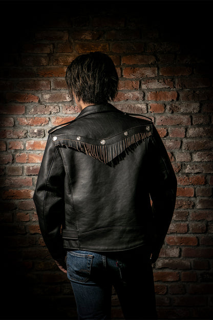 "NATIVE TOKYO STYLE" W RIDERS JKT NORMAL MODEL GOD SUNS×ATSU LEATHER WORKS(BLACK)