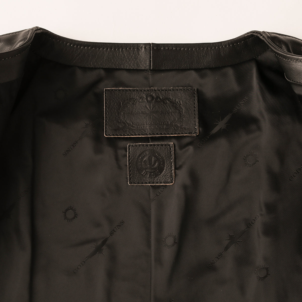"NATIVE TOKYO STYLE" LEATHER VEST NORMAL MODEL GOD SUNS×ATSU LEATHER WORKS(BLACK)
