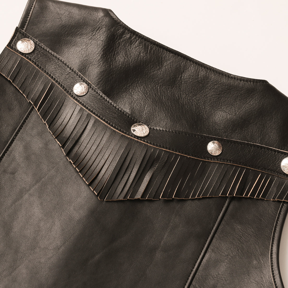 "NATIVE TOKYO STYLE" LEATHER VEST NORMAL MODEL GOD SUNS×ATSU LEATHER WORKS(BLACK)