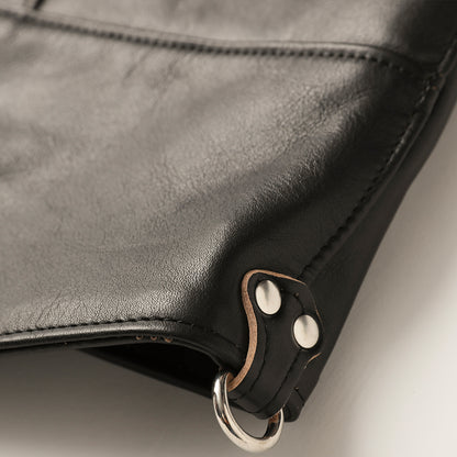 "NATIVE TOKYO STYLE" LEATHER VEST NORMAL MODEL GOD SUNS×ATSU LEATHER WORKS(BLACK)