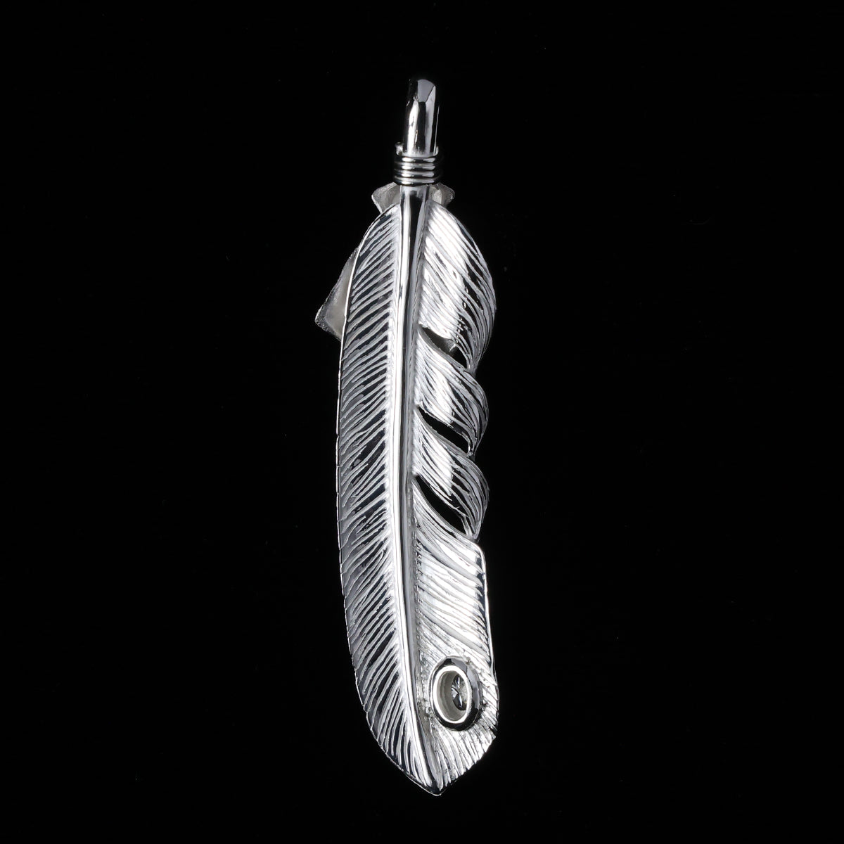 特大PT矢尻フェザープラチナ縄"ラボグラウンダイヤモンド"(左向き)ダイヤモンド-ダスト加工