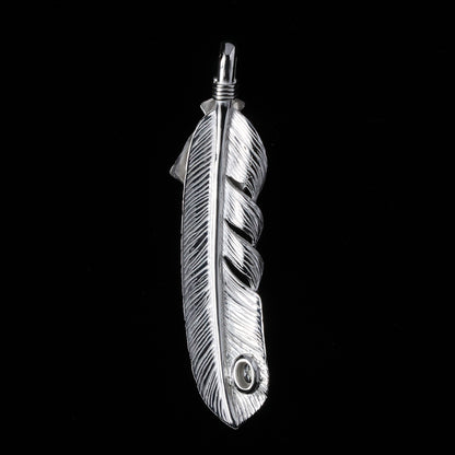 特大PT矢尻フェザープラチナ縄"ラボグラウンダイヤモンド"(左向き)ダイヤモンド-ダスト加工