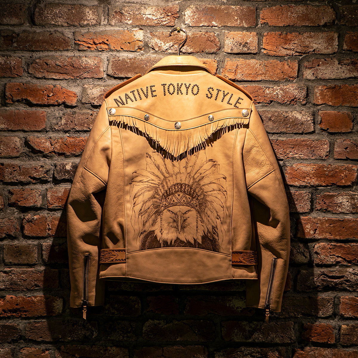 "NATIVE TOKYO STYLE" W RIDERS JKT SP MODEL GOD SUNS×ATSU LEATHER WORKS(BEIGE)